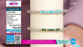 Gems by Michael Gemstone Flexible Stacking Cuff