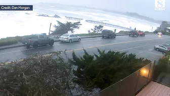 Timelapse: Seacliff State Beach Pier decimated by waves