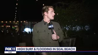 Winter storms bring high surf, flooding in Seal Beach