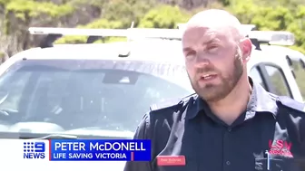 Desperate search for missing swimmer at treacherous Melbourne beach | 9 News Australia