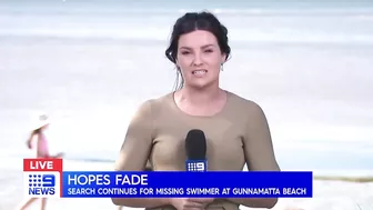 Desperate search for missing swimmer at treacherous Melbourne beach | 9 News Australia