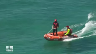 Desperate search for missing swimmer at treacherous Melbourne beach | 9 News Australia