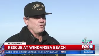 Lifeguards Rescue Surfers At Windansea Beach