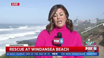 Lifeguards Rescue Surfers At Windansea Beach