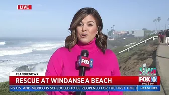 Lifeguards Rescue Surfers At Windansea Beach