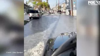 Street flooding at Long Beach peninsula