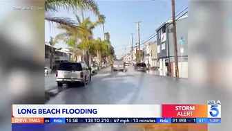 Video: Huntington Beach bicyclist swamped by spray from CalTrans truck