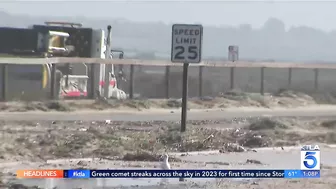 Video: Huntington Beach bicyclist swamped by spray from CalTrans truck