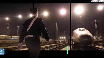 Naked-eye 3D video: bullet trains ready for Spring Festival travel