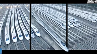 Naked-eye 3D video: bullet trains ready for Spring Festival travel