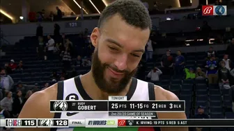 'We're gonna win a LOT of games!' - Rudy Gobert after season-high 25 PTS & 21 REB | NBA on ESPN