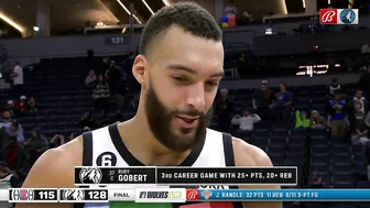 'We're gonna win a LOT of games!' - Rudy Gobert after season-high 25 PTS & 21 REB | NBA on ESPN