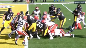 Steelers don't challenge clear touchdown then Najee Harris fumbles at the goal line