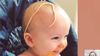 Funny Babies Eating Spaghetti Compilation || Just Laugh