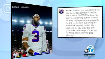 'Keep praying for me': Damar Hamlin posts on Instagram for 1st time since collapse