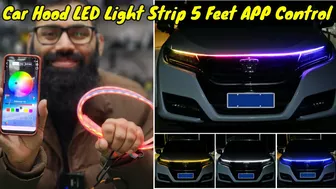 Car Hood LED Light Strip 5 Feet APP Control Multicolor Flexible Strip Daytime Running Light for Hood