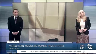 VIDEO: Man assaults two women working inside Pacific Beach Hotel