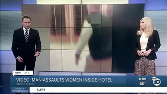 VIDEO: Man assaults two women working inside Pacific Beach Hotel