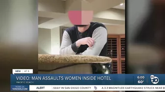 VIDEO: Man assaults two women working inside Pacific Beach Hotel