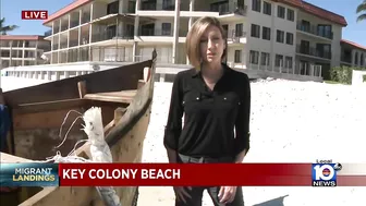 Migrants come ashore Tuesday morning in Key Colony Beach