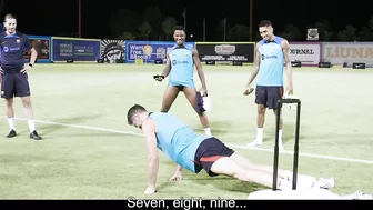 Robert Lewandowski Bosses The Barcelona Push Up Challenge | Inside Barca | Exclusive Clip