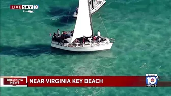 Authorities respond to large group of migrants found near Virginia Key Beach