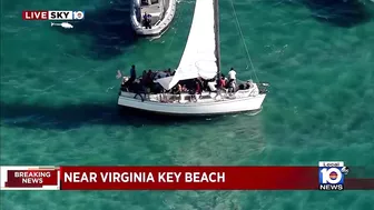 Authorities respond to large group of migrants found near Virginia Key Beach