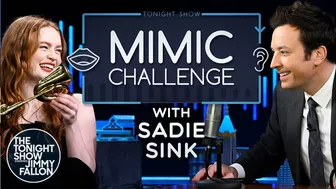 Mimic Challenge with Sadie Sink | The Tonight Show Starring Jimmy Fallon