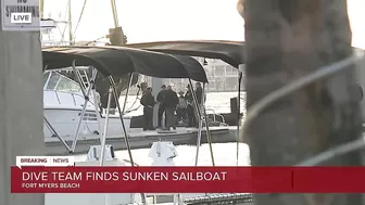 Dive Team Finds Sunken Sailboat on Fort Myers Beach With Human Remains