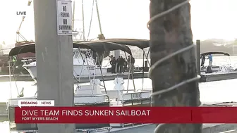 Dive Team Finds Sunken Sailboat on Fort Myers Beach With Human Remains