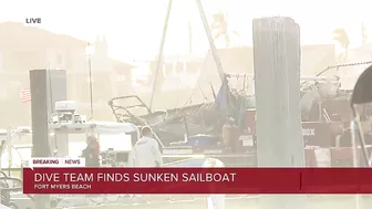 Dive Team Finds Sunken Sailboat on Fort Myers Beach With Human Remains