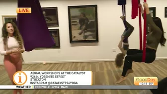 Aerial yoga workshops in Stockton