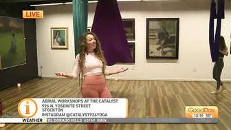 Aerial yoga workshops in Stockton