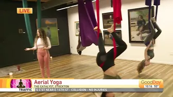 Aerial yoga workshops in Stockton