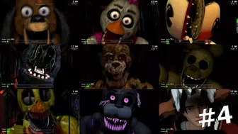 Every second you get a Jumpscare! Part 4! (FNaF 1 Mods Compilation)