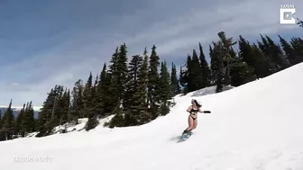 Snowboarding In A Bikini