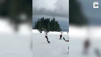 Snowboarding In A Bikini