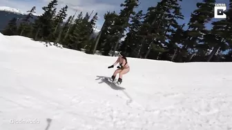 Snowboarding In A Bikini