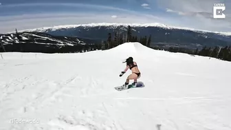 Snowboarding In A Bikini