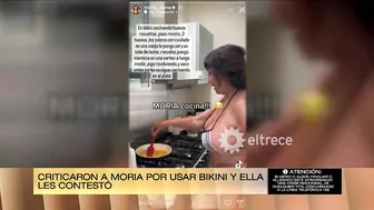 La foto de Moria en bikini que criticó una hater y la respuesta de la diva en malla haciendo huevos