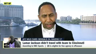 Stephen A. reacts to Lamar Jackson not traveling to Cincinnati | Get Up