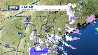 Video: Slippery travel conditions Monday morning as snow passes through New Hampshire