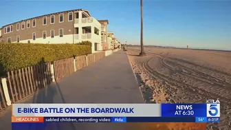 Growing battle over E-bikes on boardwalk in Newport Beach