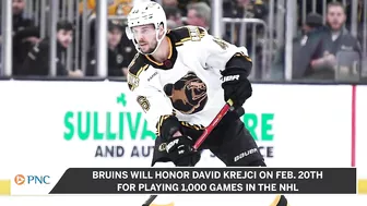 Bruins Will Honor David Krejci For Playing In 1,000 NHL Games