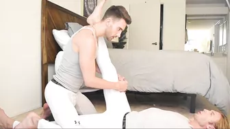 He Teaches Me Gay Couple Stretches