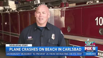 Plane Crashes On Beach In Carlsbad