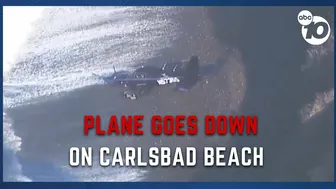 CLOSE CALL: 3 survive plane crash on Carlsbad beach