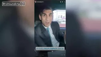 Rishi Sunak apologises for not wearing a seatbelt while filming Instagram video