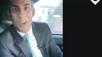 Rishi Sunak seen without a seatbelt in video message