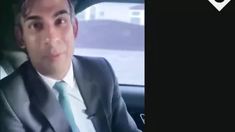 Rishi Sunak seen without a seatbelt in video message